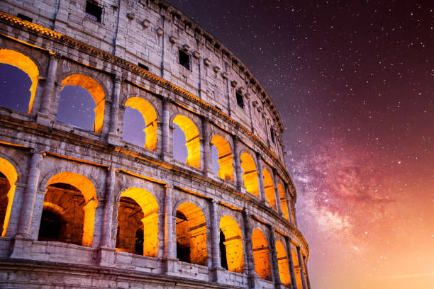 istock Roman Coliseum Starry Night Sky 1273797239