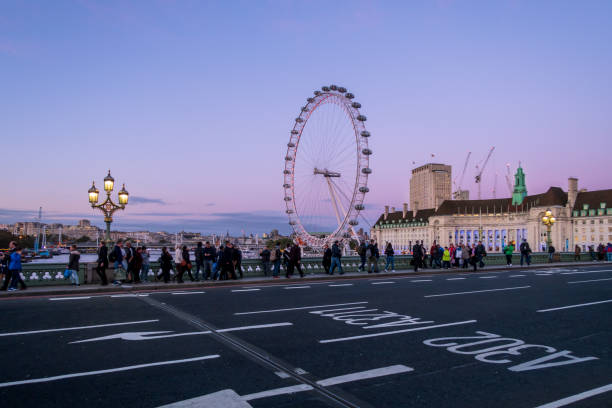 Westminster Bridge with the London Eye and County Hall in the background Westminster Bridge with the London Eye and County Hall in the background london county hall stock pictures, royalty-free photos & images