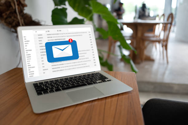 istock Mail Communication Connection message to mailing contacts phone Global Letters Concept 1273803946