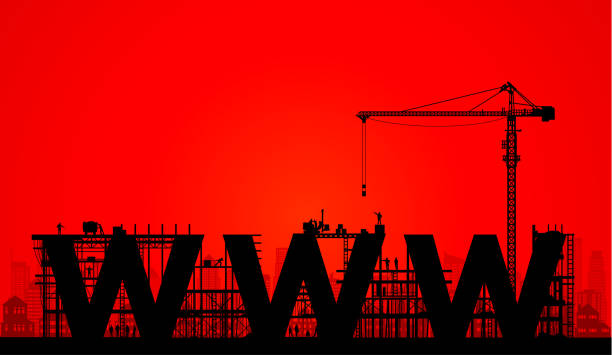 www 만들기 - web page www construction internet stock illustrations