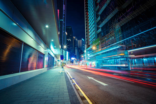 istock Night Traffic at Central, Hong Kong 1273805641