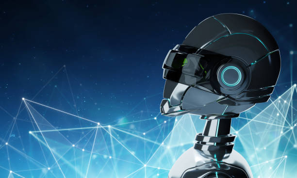 istock 3D rendering of the head of a Ai Robot 1273806310