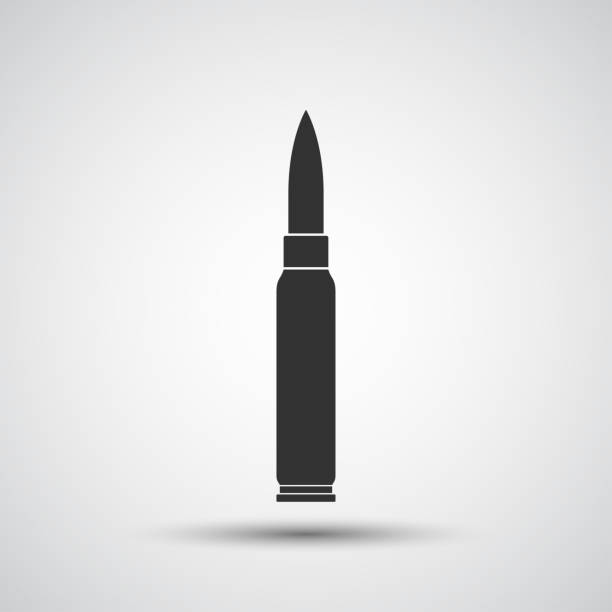 Rifle bullet icon Rifle bullet icon Silver Bullet stock illustrations