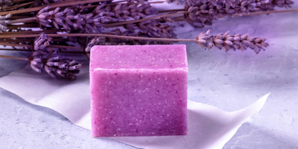 istock Lavender soap with dried lavender flowers 1273813808