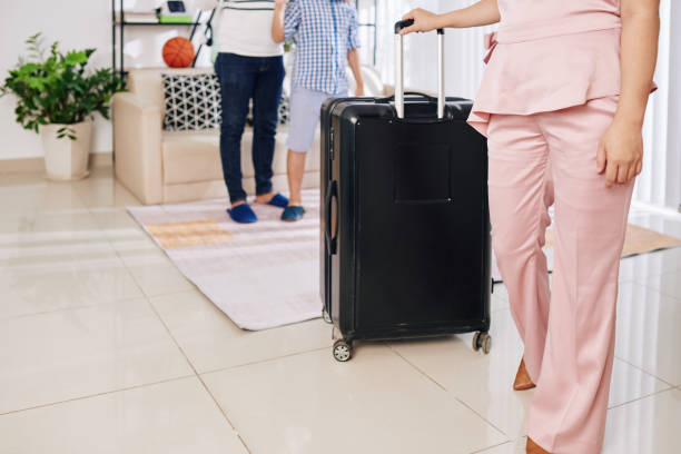 istock Mother going on business trip 1273814080