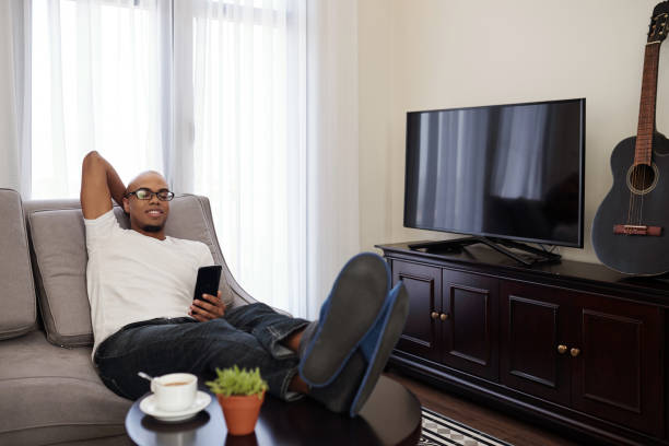 istock Lazy man resting at home 1273815848