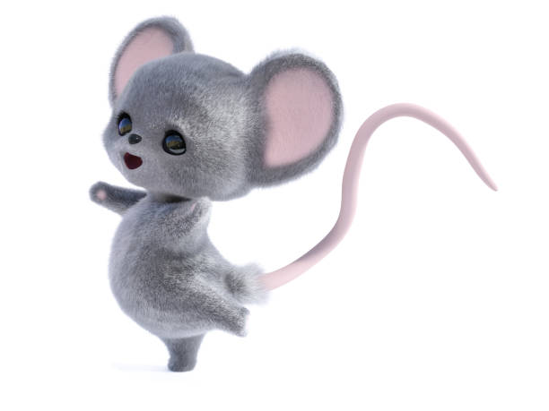 istock 3D rendering of a cute happy mouse. 1273819191