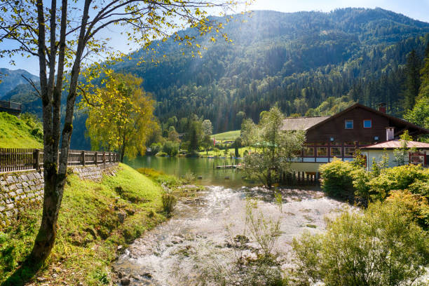 Lunzer See in the Ybbstal Alps. Idyllic lake in Lower Austria during autumn.