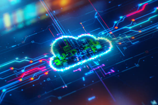 Cloud Network Solution Cloud Network Solution digital background. Cyber Security and Cloud Technology Concept computer software stock pictures, royalty-free photos & images