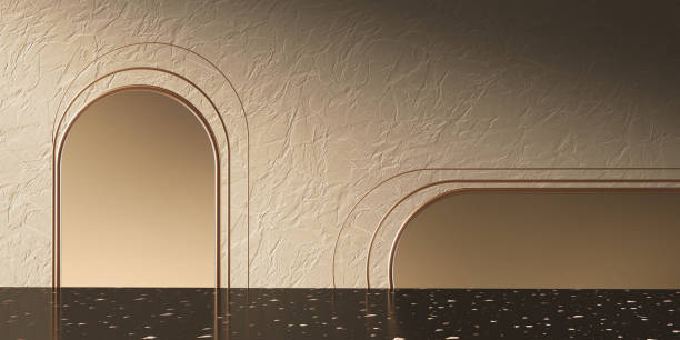 3d-rendering minimalistic showcase for product and package presentation.
