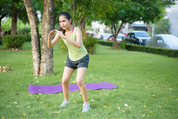 istock Woman is workout in outdoor 1273830273