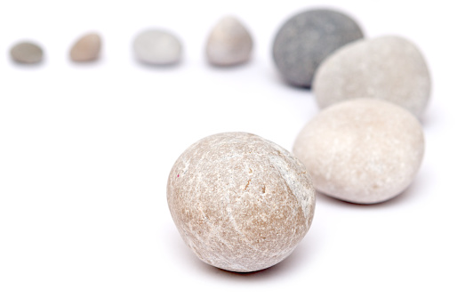 Stones on white background