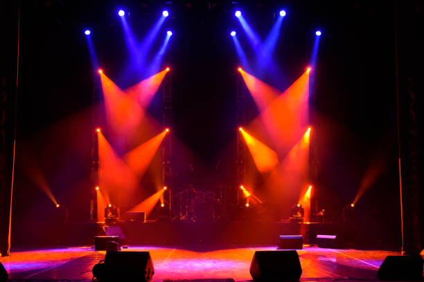 istock Empty stage. Multicolored lights, light show at the Concert. 1273830754