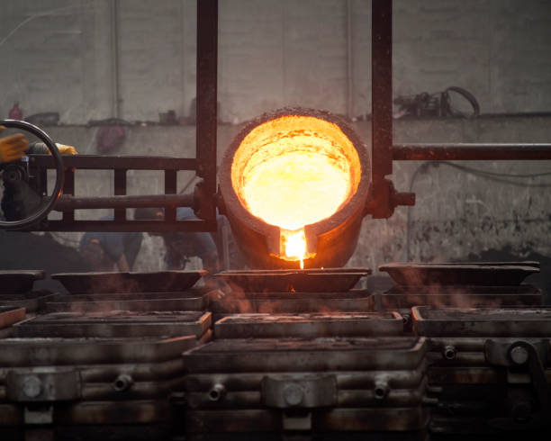 istock Liquid Molten Steel Industry.  Casting, melting, molding and foundry. 1273833502