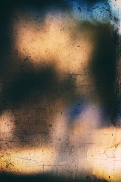 istock Distressed blurred abstract background dirty bright yellow light spots 1273839063