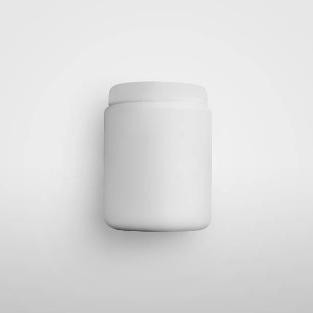 istock Diet supplement plastic container template, empty white jar for advertising in beauty industry, pharmacy. 1273841240