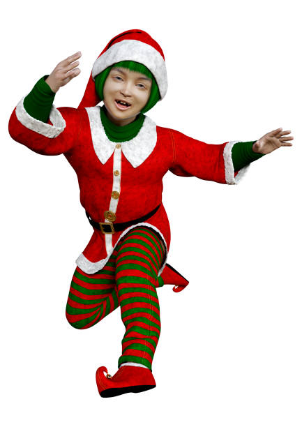 istock 3D illustration Christmas elf on white 1273844370