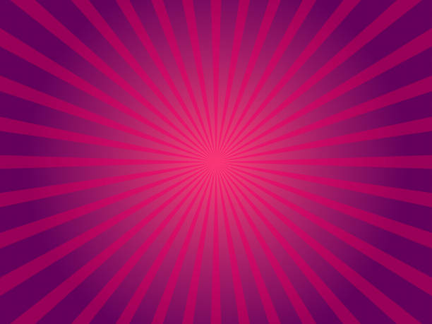 Comic book abstract template with rays and halftone. Humor effects on radial background. Illustration in magazine style, trendy colors. Copyspace for advertising or design. Dotted, geometric pink.