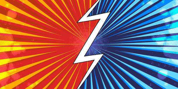 Comic book abstract template with dark rays and halftone humor effects on green radial background. Comic book abstract template with rays and halftone. Humor effects on radial background. Illustration in magazine style, trendy colors. Copyspace for advertising or design. Dotted, geometric bicolored. superhero photos stock pictures, royalty-free photos & images