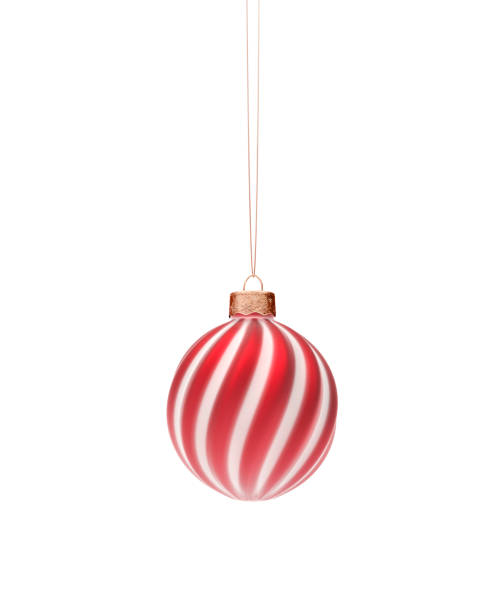 istock Burgundy red ribbed Christmas ball 1273848206
