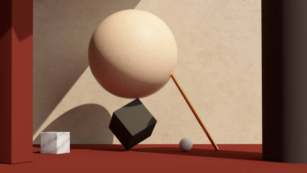 istock Balance. Impossible happen geometric shapes abstract composition background. 3d rendering 1273848908