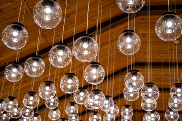 istock Hanging modern lamps. Decorate in modern design. Outdate interior. 1273852775