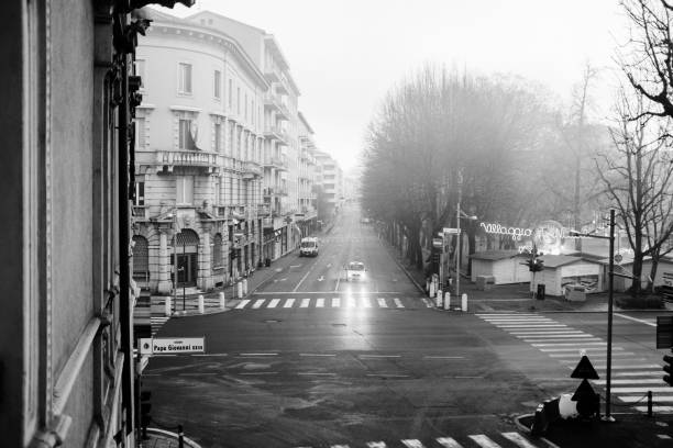 istock Empty streets in Bergamo Italy 1273853754