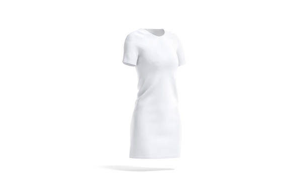 istock Blank white cloth dress mock up, side view 1273857751