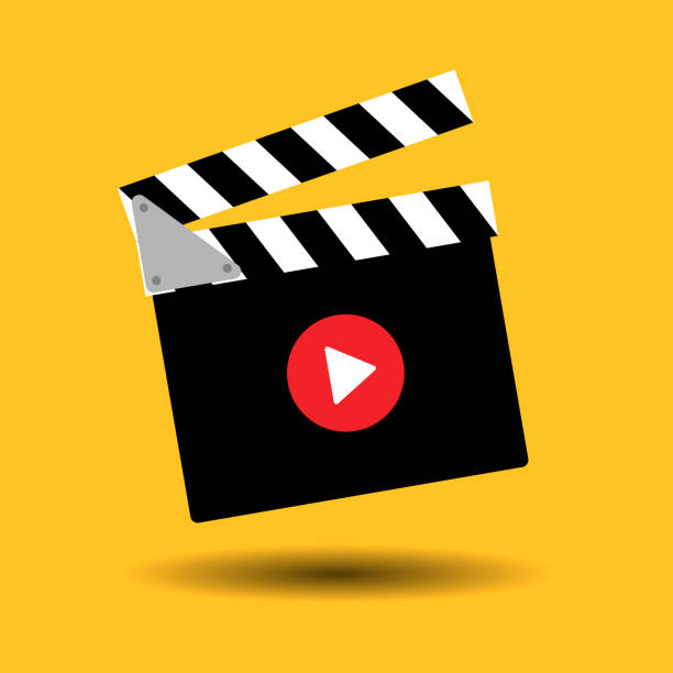 istock Film clap board cinema icon isolated on background. Vector illustration. 1273858398