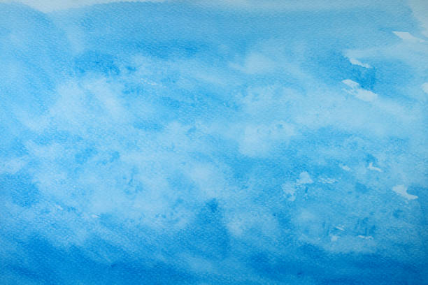 istock Abstract blue watercolor background on paper 1273858481