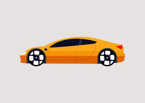 Vector illustration of Car sport sedan isolated