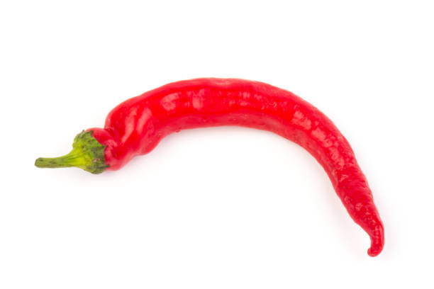istock Red hot chili pepper isolated on white background. Close-up 1273862220