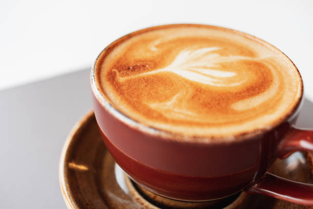 istock Aroma fresh cappuccino in a ceramic cup with foam. 1273866276