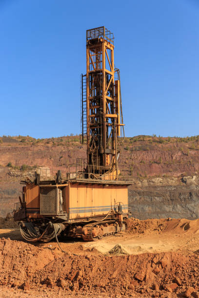 istock Boring machine-tool for well-drilling in a career 1273867806