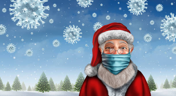 istock Santa Wearing A Mask 1273869885