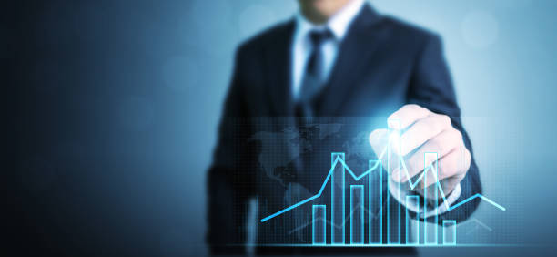 istock Business development to success and growing growth concept, Businessman drawing graph corporate future growth plan 1273876193