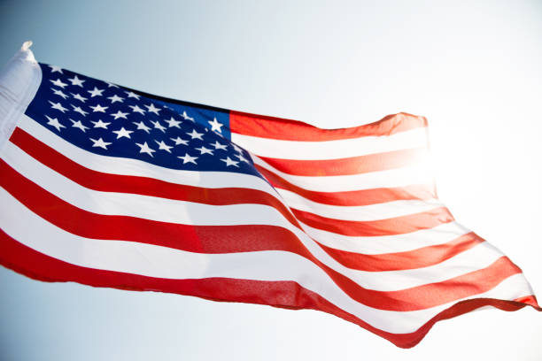 istock Close-up of American flag 1273876415