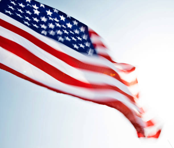 istock Close-up of American flag 1273876434