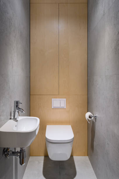istock Simple bathroom with toilet 1273877048