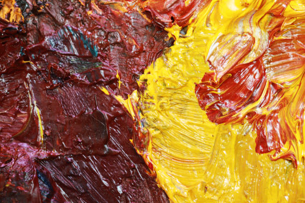 istock painted picture, brush strokes on canvas 1273877140