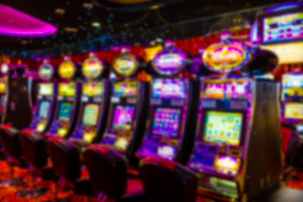 istock Slot machines in casino 1273879396