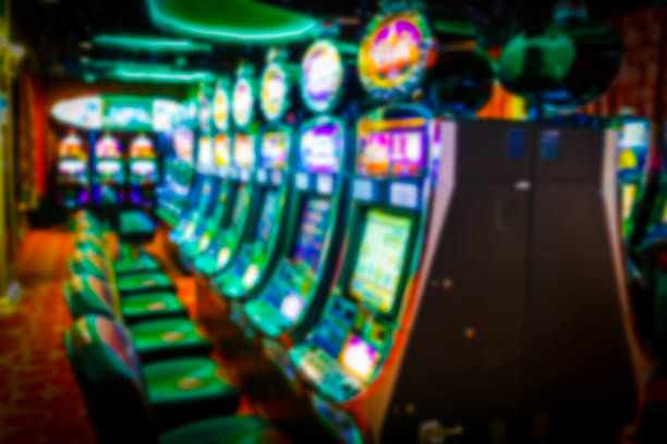 istock Slot machines in casino 1273879412