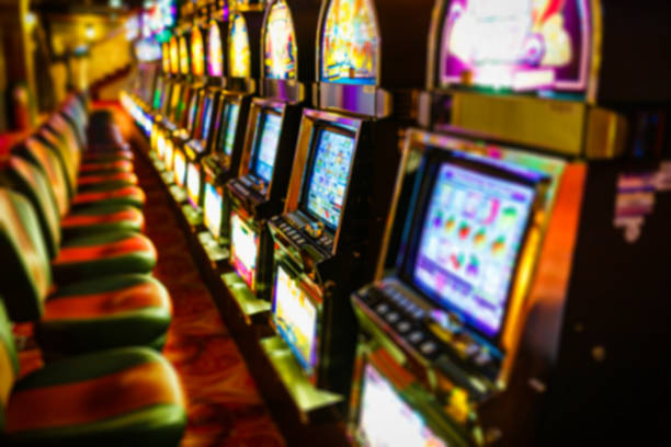 istock Slot machines in casino 1273879528