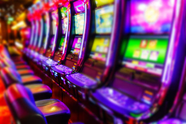 istock Slot machines in casino 1273880122