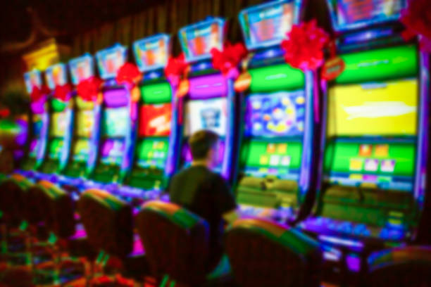 istock Slot machines in casino 1273880126