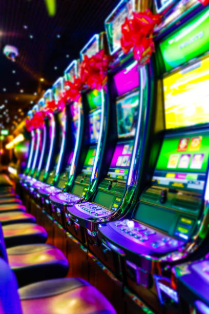 istock Slot machines in casino 1273880137