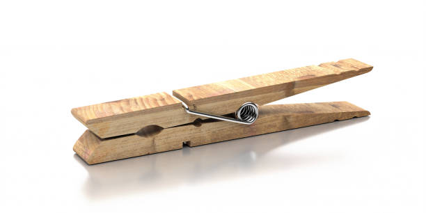 istock Clothespin isolated against white background. 3d illustration 1273880167