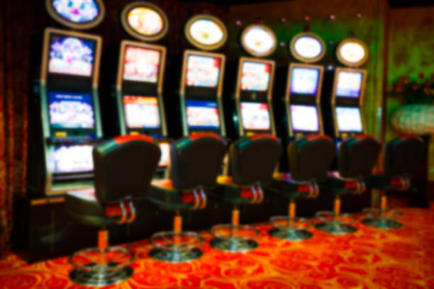 istock Slot machines in casino 1273880169