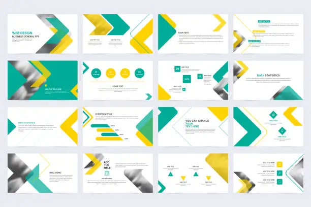 Vector illustration of Minimal slide presentation template