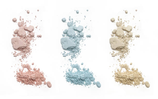 istock Cosmetic or make up powder isolated on white. 1273888557